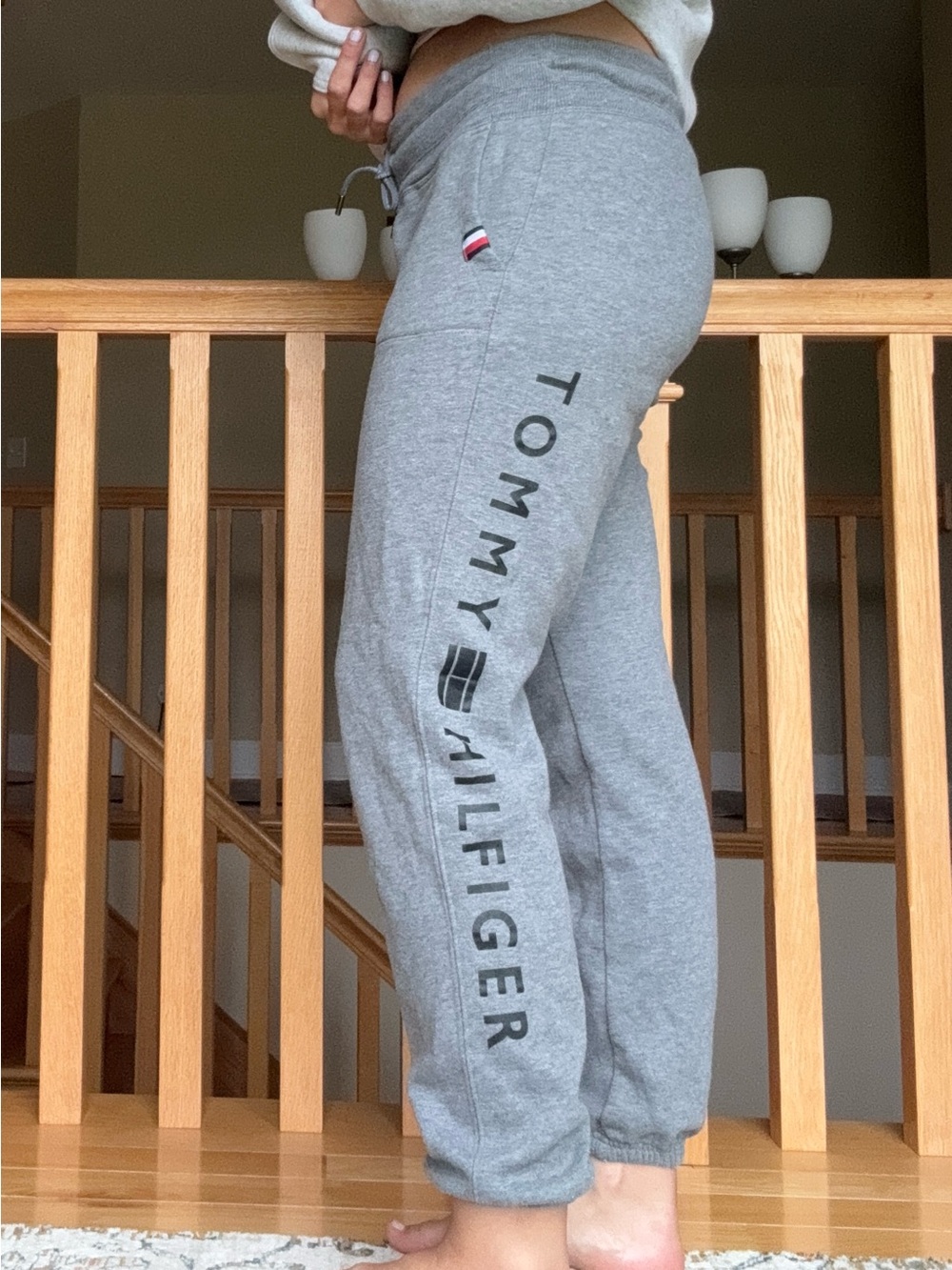Gray sweatpants